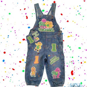 Barney Overalls - Etsy