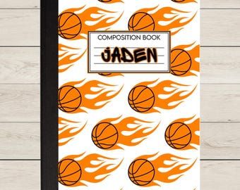 Custom Basketball Composition Notebook