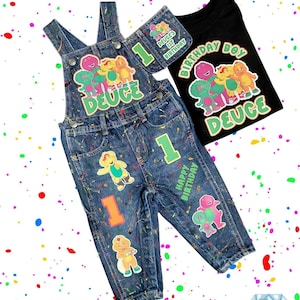 Barney Overalls - Etsy