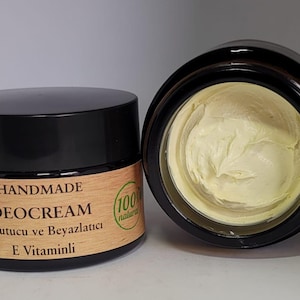 5 Pcs Natural Vegan Deodorant Cream with Cooling Effect, Handmade Deo Balm for Sensitive Skin, Body Skin Care Deodorant, 30g