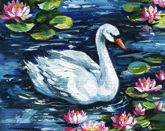 油絵 油彩 油彩画 絵 絵画 【白黒風景のハクチョウ池】 油絵 油彩 油彩画 絵画 【白黒風景のハクチョウ池】 | HIROSHI1990