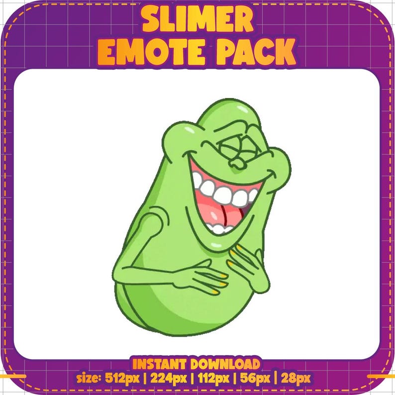 Slimer Graphics Slimer Emote Pack – 19 Funny Cartoon Emotes for Twitch & Discord - Etsy