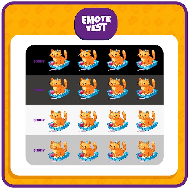 Funny Cat Emote – Embarrassed Orange Kitty Twitch Sub Badge & Alert - Etsy