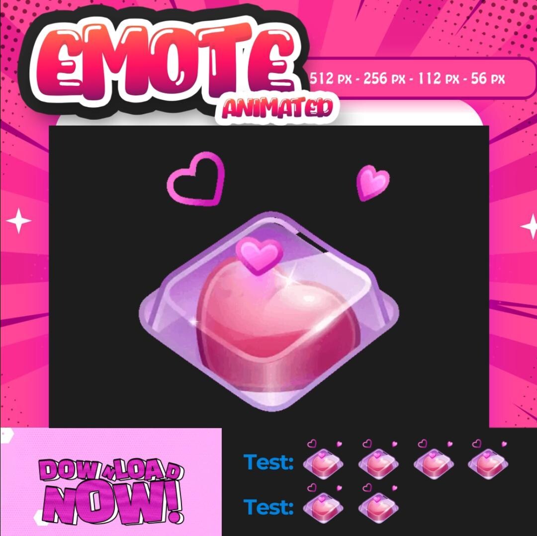 Twitch Emote | Love Button | Alerts | Instant Download - Etsy