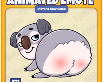 Funny Koala Twerk Animated Emote | Twitch, Discord, Kick (Instant Download)