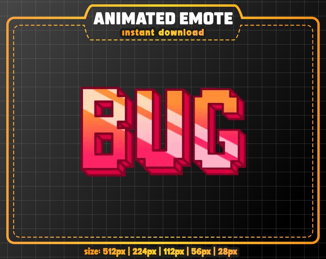 Animated Pixel BUG Emote: Retro Gaming Twitch, Discord, Youtube ...