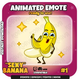 ANIMATED Emotes | Emotes | Twitch & Discord - Sexy BANANA Emote - Sexy Emote &lt;3 (perfect for streaming)