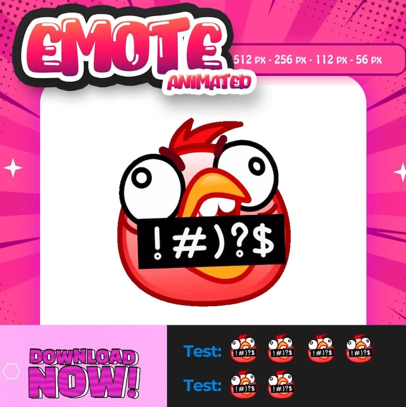 Animated Twitch Emote | Angry Yellow Bird | Rage | Instant Download - Etsy
