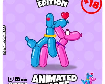 NSFW Animated Balloon Dog Emote for Twitch, Discord & Kick – Funny 18+ Stream Overlay GIF