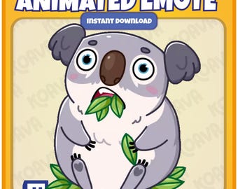 Hungry Koala Animated Emote | Twitch, Discord, Kick (Instant Download)