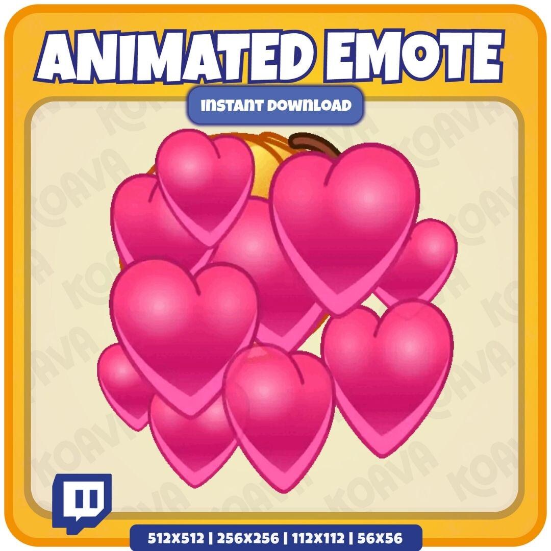 Animated Heart Burst Emote | Love Explosion Twitch Emote (instant ...