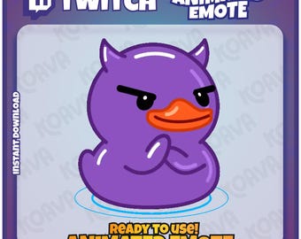 Animated Evil Duck Twitch Emote: Instant Download