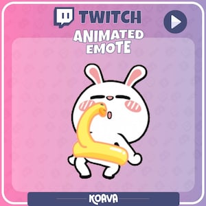 Animated Dance Bunny Twitch Emote: Instant Download