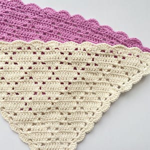 Bandana Crochet Pattern PDF-Easy Summer Bandana-Beginner Triangle Scarf Pattern-Instant Download-Detailed instructions and chart