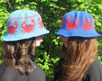 Handmade Crochet Bucket Hat: Organic Cotton Summer Knit Accessory
