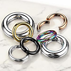 Septum Piercing Clicker Extra dicker Ring Universal Ohr Scharnier Segment Nase Intim Helix Tragus Conch