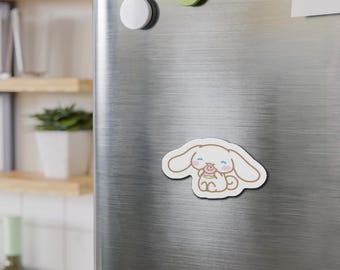 Calamita Cinnamoroll, simpatico coniglietto fustellato, decorazione Sanrio Kawaii
