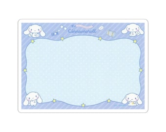 Adesivi kawaii a taglio bacio, a tema Cinnamoroll, per cancelleria, decalcomanie per laptop, regalo per amici, scrapbooking, articoli essenziali per bambini