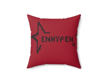 Cuscino decorativo K-Pop ENHYPEN: cuscino decorativo in poliestere rosso