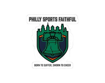 Adesivi sagomati per i fedeli dello sport di Philadelphia / basket cittadino, umorismo sulla rivalità