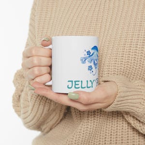 Jellyfish Ceramic Mug - Ocean Lover Gift, Beach Decor, Cool Drinkware, Underwater Theme, Unique Coffee Cup