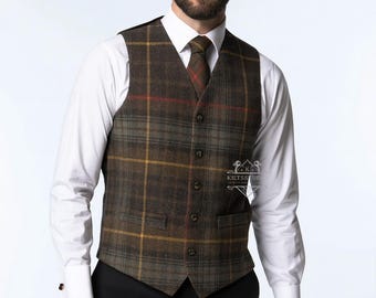 Tartan Waistcoat for Men – Scottish Plaid Vest, Wedding Groom Outfit, Formal Highland Wear, Available in 60+ Tartans