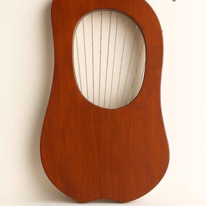 Rosewood Lyre Harp – 10 Metal Strings | Handmade New Flower Lyre Design with Free Tuning Key, Bag & Extra Strings image 3