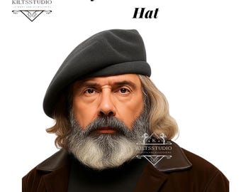 Men's Grey Wool Scot Bonnet Scottish Tam Hat – Traditional Scottish Highland Kilt Beret Hat