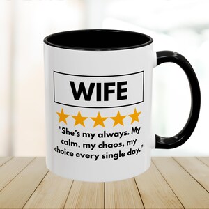 Wife Definition Birthday Gift Mug, Funny Gift, 5 Star Mug, Best Ever Cup, Cute Coffee Mug, Marriage Gift, Wife Quote Mug, Anniversary Gift