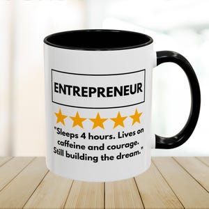 Unternehmer-Zitat-Becher, Boss-Kaffeetasse, Hustle Mindset Geschenk, Ceo-Motivation, Geschäftsinhaber-Tasse, Start-up-Gründer-Geschenkidee
