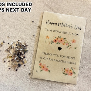 Eco-friendly Mother&#39;s Day Gift, Mother&#39;s Day Wildflower Seed Packets, Mother&#39;s Day Favor, Mothers Church Community Gifts, Mother&#39;s Day Cards