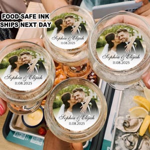 Custom Photo Wedding Drink Toppers, Bulk Wedding Edible Cocktail Toppers, Unique Wedding Party Decor, Wedding Couple Face Drink Decorations