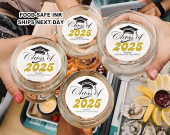 Class of 2026 Graduation Edible Cocktail Topper Decorations, College Graduations Drink Topper Decal, Congrats Grad Senior Cupcake Toppers