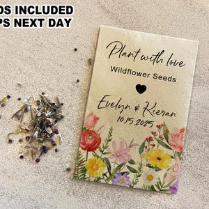 Bulk Eco-Friendly Wedding Seed Packet for Guests, Let Love Grow Card with Seeds of Love, Perfect for Wedding Engagement, Bridal Shower Favor