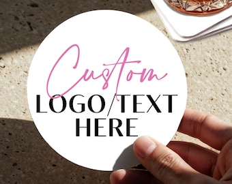 Custom Realtor Logo Drink Coaster, Business Branding Coaster, Personalized Event Favor Coasters for Parties, Weddings & Corporate Gifts
