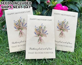 Bulk Custom Mother's Day Favors/Bouquet Seed Packets with Seeds/Happy Mother's Day Seed Envelope/Church Mother's Day Gift/Celebrate Mom Gift
