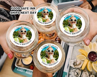 A Tini Bit Older Birthday Photo Edible Drink Toppers, Espresso Martini Birthday Cocktail Toppers, A Tini Bit Older Party Decor, Dirty Thirty