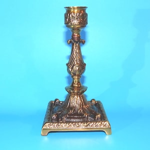 Vintage Klostermalm Brass Candlestick: Swedish Crafted Decor