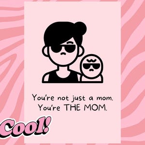 Tarjeta divertida y genial para el Día de la Madre / Tarjeta de tendencia para el Día de la Madre / Tarjeta de "Te amo, mamá" / Tarjeta de cumpleaños para la madre / Tarjetas de amor para mamá / Tarjeta genial para mamá