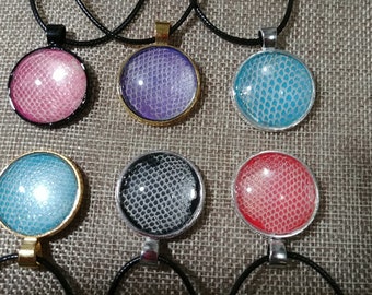 1" Round Snake Skin Shed Pendant with 20" cord