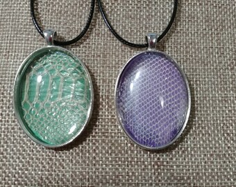 30mm x40mm Snake Shed Pendant on 20" cord #4