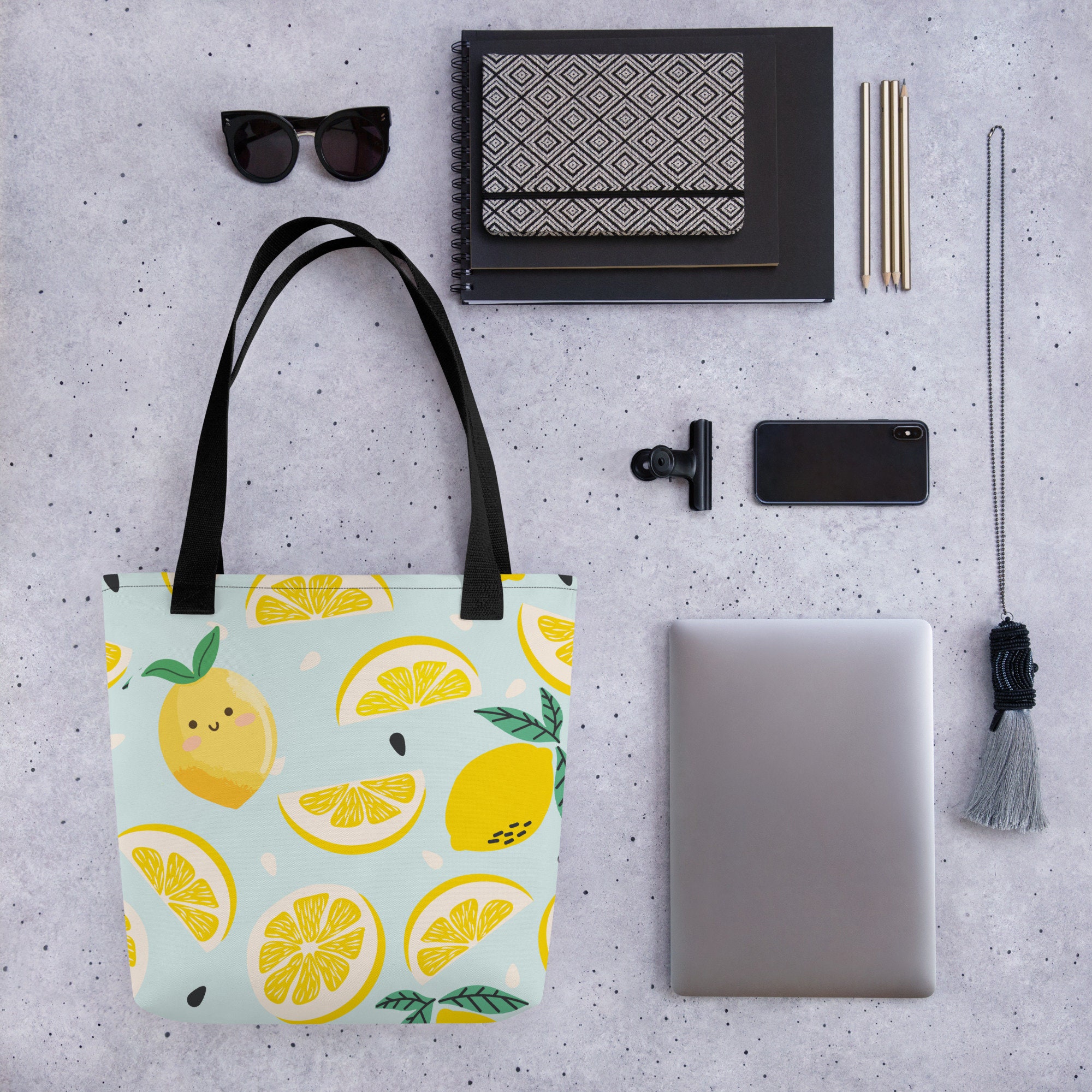 Lemons Cute Kawaii Tote Bag, Handbag, for Women, Teens