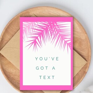 Biglietto di auguri di compleanno Love Island – Divertente biglietto d'auguri a tema villa "Hai ricevuto un messaggio" // Biglietto stampabile per bombe sexy