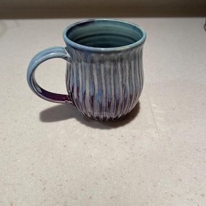 Ceramic Coffee Mug - Blue / Purple