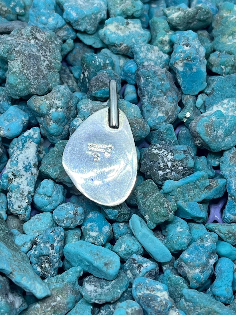 Handcrafted Vintage Navajo Turquoise Bear Paw Sterling Silver Pendant ...