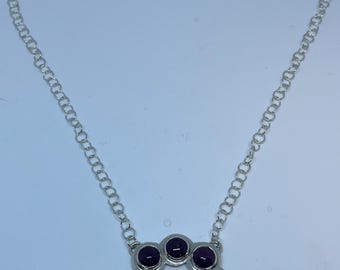 9 Inches Length Handmade Purple Spiny Oyste Squash Sterling Silver Pendant Necklaces