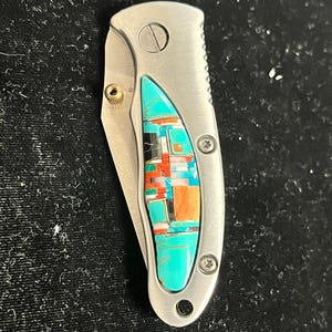 10.5 Inches Length Handmade Turquoise Inlay Native American