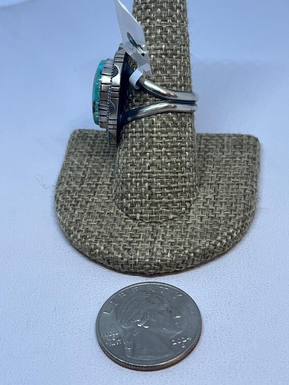サイズ8USハンドメイドネイティブスタイルナバホターコイズ