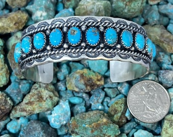 Native American Zuni Jewelry Handmade Sterling Silver Turquoise