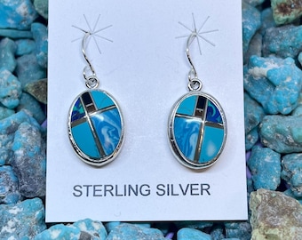 長さ10.5インチの手作りターコイズインレイネイティブアメリカンナバホ